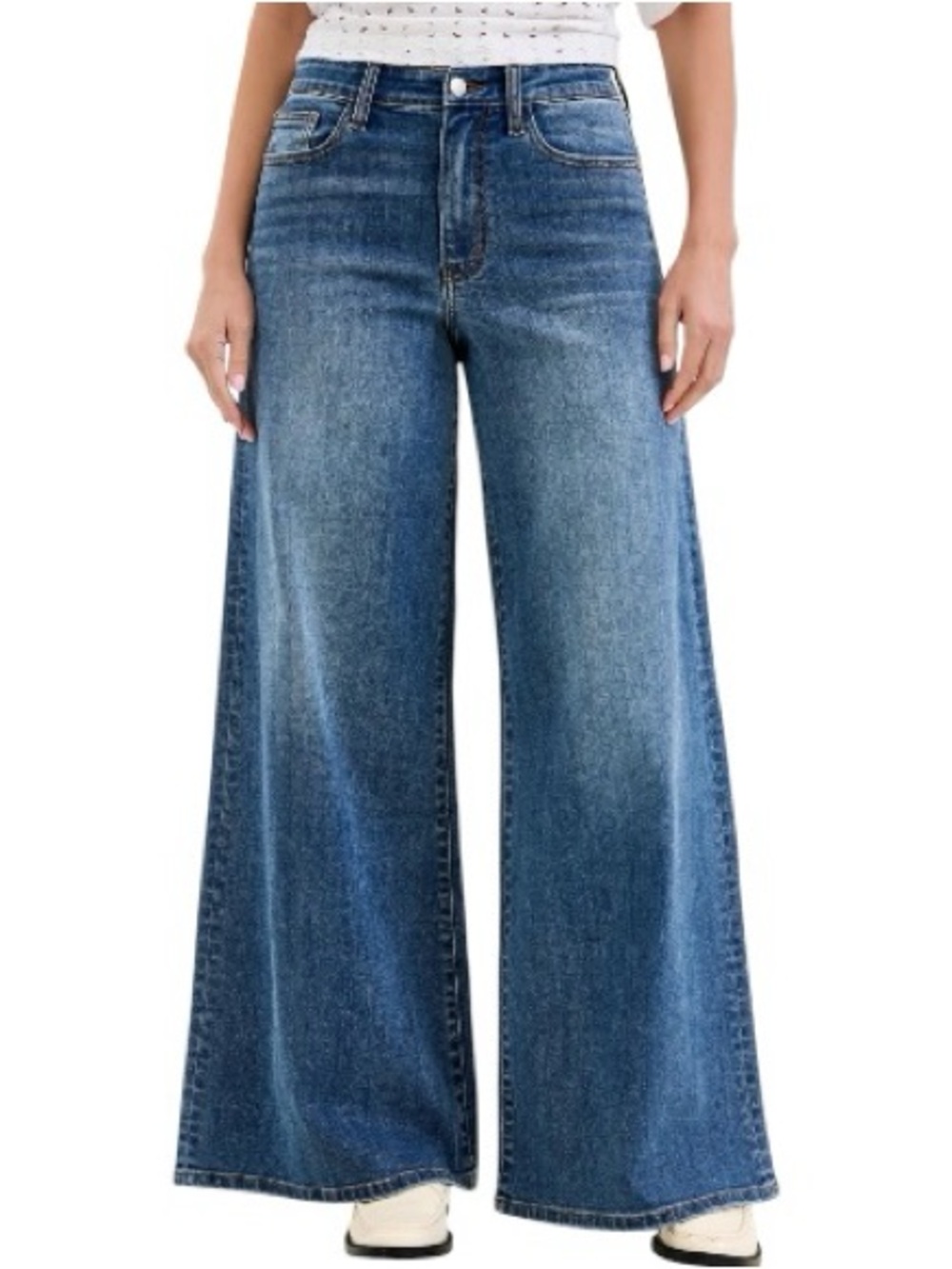 NEW Judy Blue High Waist Palazzo Jeans Retro Wide Leg - Picture 1 of 6